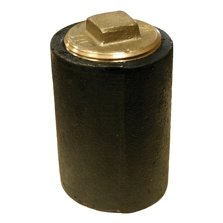 Jones Stephens 4in. Plain End Cleanout Long Pattern with 3in. Raised Head HEX Heavy Pattern Plug - 4in. Height C38204
